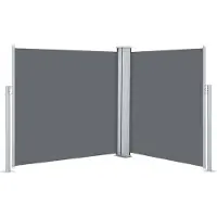 vidaXL Marquise latérale extensible Anthracite 100 x 600 cm