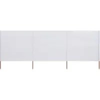vidaXL Tissu brise-vent en 3 parties 400 x 80 cm blanc sable