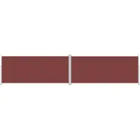 vidaXL Marquise latérale extensible brun 220x1000 cm