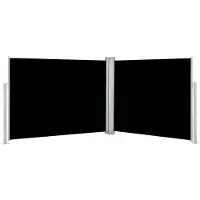 vidaXL Store latéral extensible noir 140 x 1000 cm