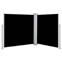 vidaXL Store latéral extensible noir 100 x 600 cm