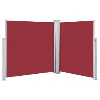 vidaXL Marquise latérale extensible rouge 140 x 600 cm