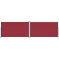 vidaXL Marquise latérale extensible rouge 180x600 cm