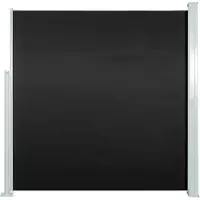 vidaXL Marquise latérale extensible 140x300 cm Noir