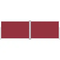 vidaXL Marquise latérale extensible rouge 220x600 cm