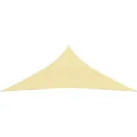 vidaXL Parasol en PEHD triangulaire 3,6x3,6x3,6 m Beige