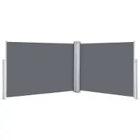 vidaXL Marquise latérale extensible Anthracite 100 x 1000 cm