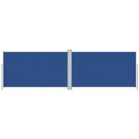 vidaXL Marquise latérale extensible bleu 180x600 cm