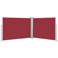 vidaXL Marquise latérale extensible rouge 100 x 1000 cm