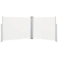 vidaXL Marquise latérale extensible Crème 140 x 1000 cm