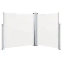 vidaXL Marquise latérale extensible Crème 140 x 600 cm