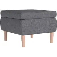 vidaXL Tabouret avec pieds en bois Gris clair Tissu