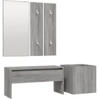 vidaXL Ensemble de meubles de couloir Sonoma gris Bois d'ingénierie
