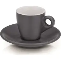 kela Tasse à espresso avec soucoupe set de 4 pièces Mattia gris KL-12751