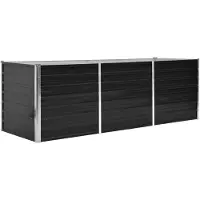 vidaXL Lit surélevé de jardin Anthracite 240 x 80 x 77 cm Acier galvanisé