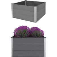 vidaXL Lit surélevé de jardin WPC 100x100x54 cm Gris
