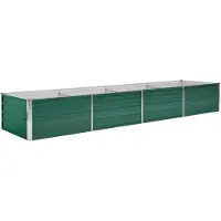 vidaXL Lit surélevé de jardin Acier galvanisé 320x80x45 cm Vert44847