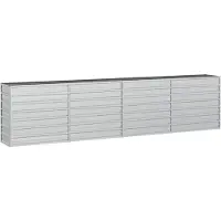 vidaXL Lit surélevé de jardin 320x40x77 cm Acier galvanisé argenté