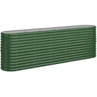 vidaXL -Planungsbox 224x40x68 cm Pulver -Stahlgrün