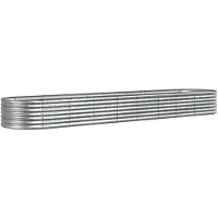 vidaXL Lit surélevé de jardin Acier galvanisé Argenté