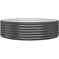 vidaXL Lit surélevé Acier revêtu par poudre 140x140x36 cm Anthracite