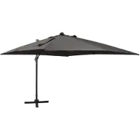 vidaXL schwimmend Parasol mit Pol und LED -Beleuchtung 300 cm Anthrazitfarbearbe