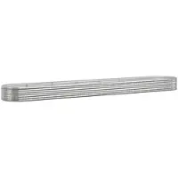 vidaXL Lit surélevé Acier revêtu par poudre 544x100x36 cm Argenté