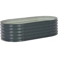 vidaXL Lit surélevé de jardin 160x80x44 cm Acier galvanisé Gris
