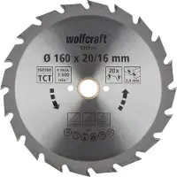 Wolfcraft 1 lame de scie circulaire HM, 20 dents ø160mm