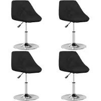 vidaXL Chaise de salle à manger 4 pcs. noir similicuir