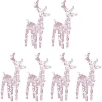 vidaXL Rennes à LED 6 pcs. Blanc chaud 240 LEDs Acrylique