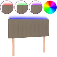 vidaXL Tête de lit LED Taupe 80x5x78/88 cm Tissu