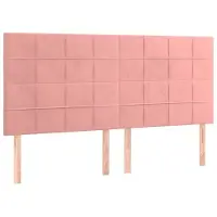 vidaXL Têtes de lit 4 pcs. Rose 80x5x78/88 cm velours