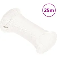 vidaXL Corde de bateau Blanc complet 3 mm 25 m Polypropylène