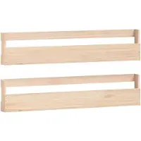 vidaXL Étagères à chaussures murales 2 pcs 110x9x23 cm Pin massif