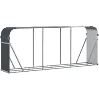 vidaXL Abri pour bois de cheminée Anthracite 234x45x100 cm Acier galvanisé
