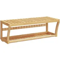 vidaXL Étagère murale à serviettes 60x25x20 cm bambou