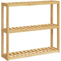 vidaXL Étagère de salle de bain à 3 niveaux murale 60x15x54 cm bambou