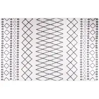 vidaXL Tapis lavable antidérapant 80x150 cm Noir et blanc