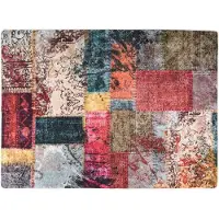 vidaXL Tapis lavable antidérapant Patchwork 120x180 cm multicolore