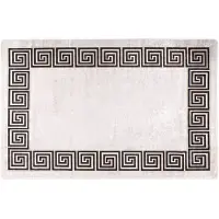 vidaXL Tapis lavable antidérapant 80x150 cm Beige clair