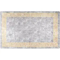 vidaXL Tapis lavable antidérapant 80x150 cm Gris