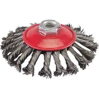 Silverline Brosse à disque en fil d'acier 115 mm torsadée avec logement M14