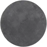 vidaXL Tapis HUARTE à poils courts doux et lavable anthracite Ø 120 cm