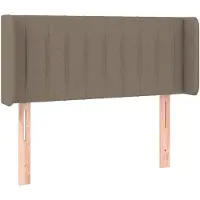 vidaXL Tête de lit avec oreilles taupe 93x16x78/88 cm Tissu