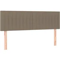 vidaXL Têtes de lit 2 pcs. Taupe 72x5x78/88 cm Tissu