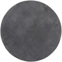 vidaXL Tapis HUARTE à poils courts doux et lavable anthracite Ø 80 cm