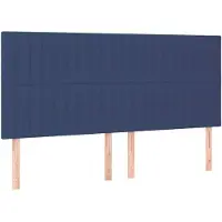 vidaXL Têtes de lit 4 pcs. Bleu 80x5x78/88 cm Tissu