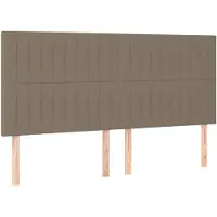 vidaXL Têtes de lit 4 pcs. Taupe 80x5x78/88 cm Tissu