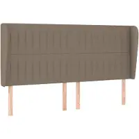 vidaXL Tête de lit avec oreilles taupe 183x23x118/128 cm Tissu